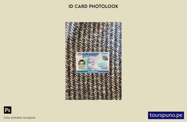 listo para imprimir plantilla FRONTAL de identificación de Italia ( presente) ph